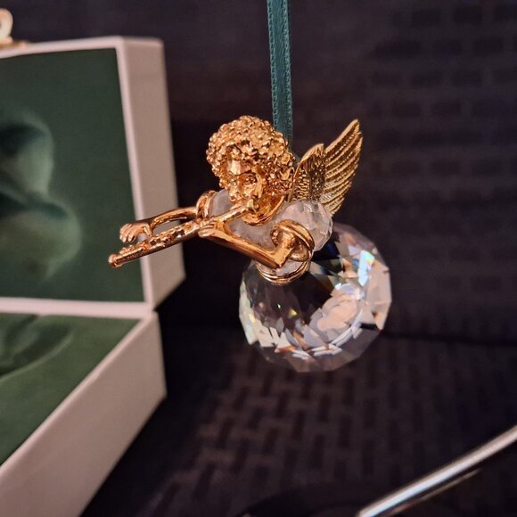 Swarovski Crystal Memories 1999 Angel w/ Flute Crystal Ornament w/ COA & Box EUC - Picture 3 of 11